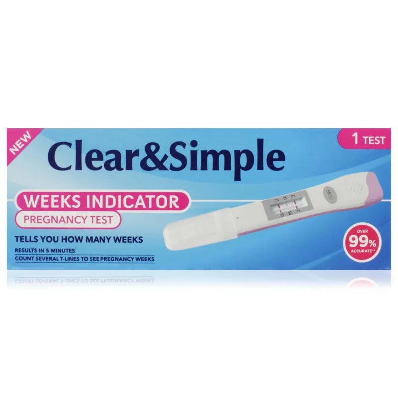 Clear & Simple Pregnancy Weeks Indicator Test – self-test kit
