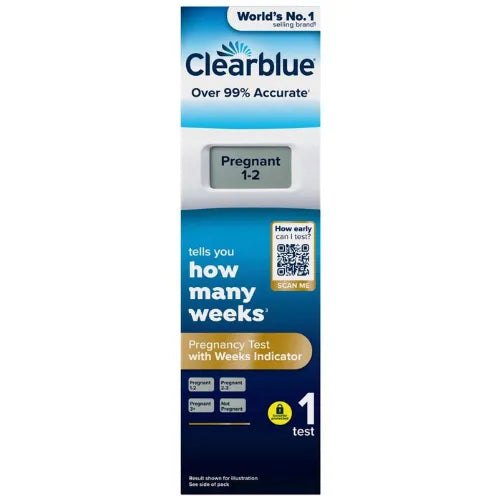 Clear Blue Pregnancy Test with Weeks Indicator Single – self-test kit