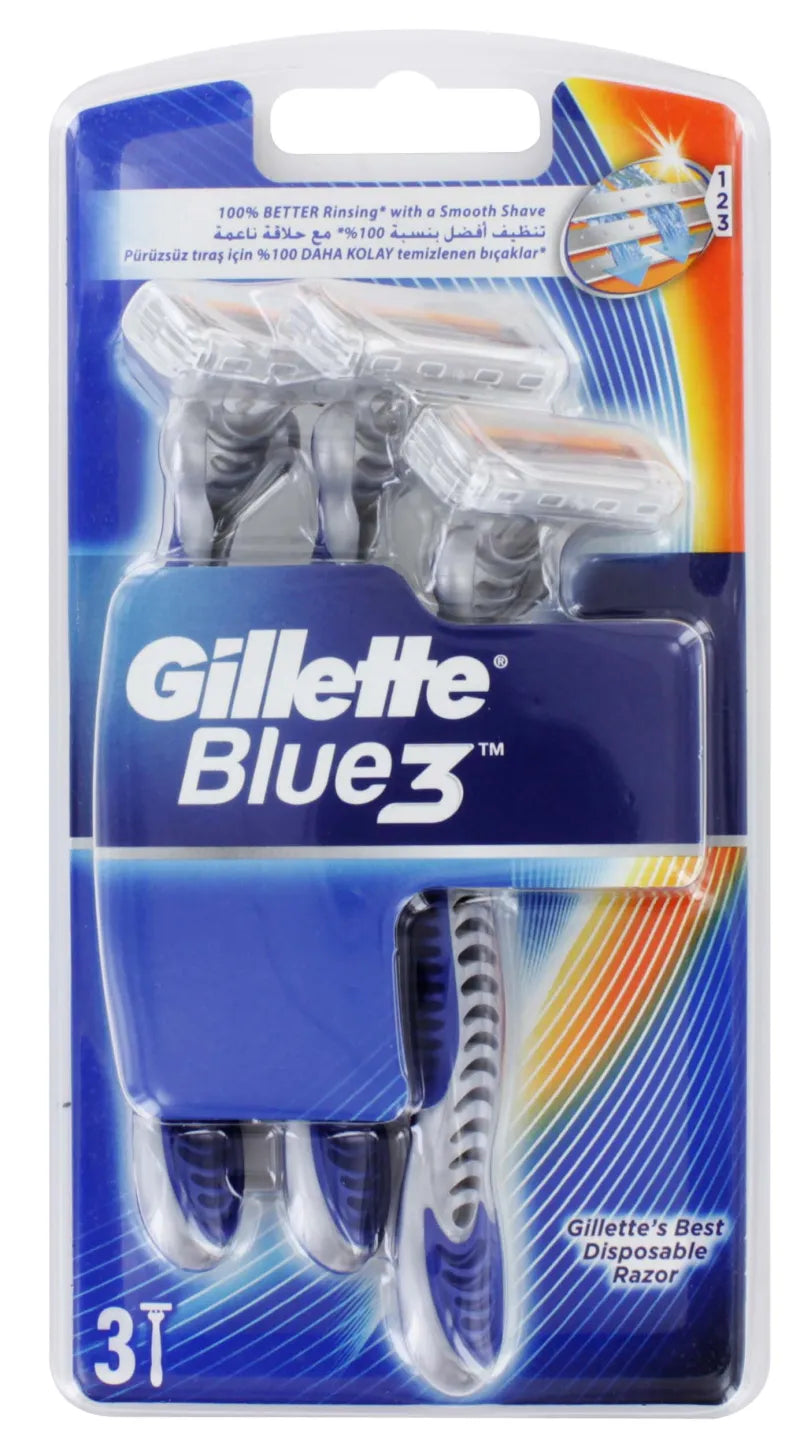 Gillette 3 Blue 3S Razors (Pack of 6)