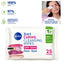 Nivea 3In1(25) Caring Cleansing Dry Skin Wipes (Pack of 12)