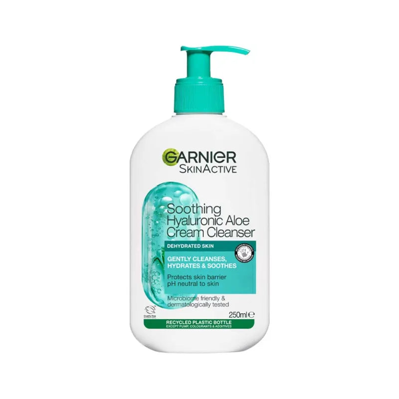 Garnier Skin Active Soothing Aloe Cream Cleanser 250ML (Pack of 6)