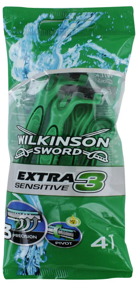 Wilkinson Sword Extra 3 Sensitive 4 Razors (Pack of 6)