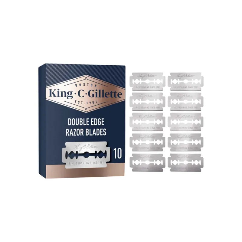 King C Gillette 10 Double Edge Blades (Pack of 6)