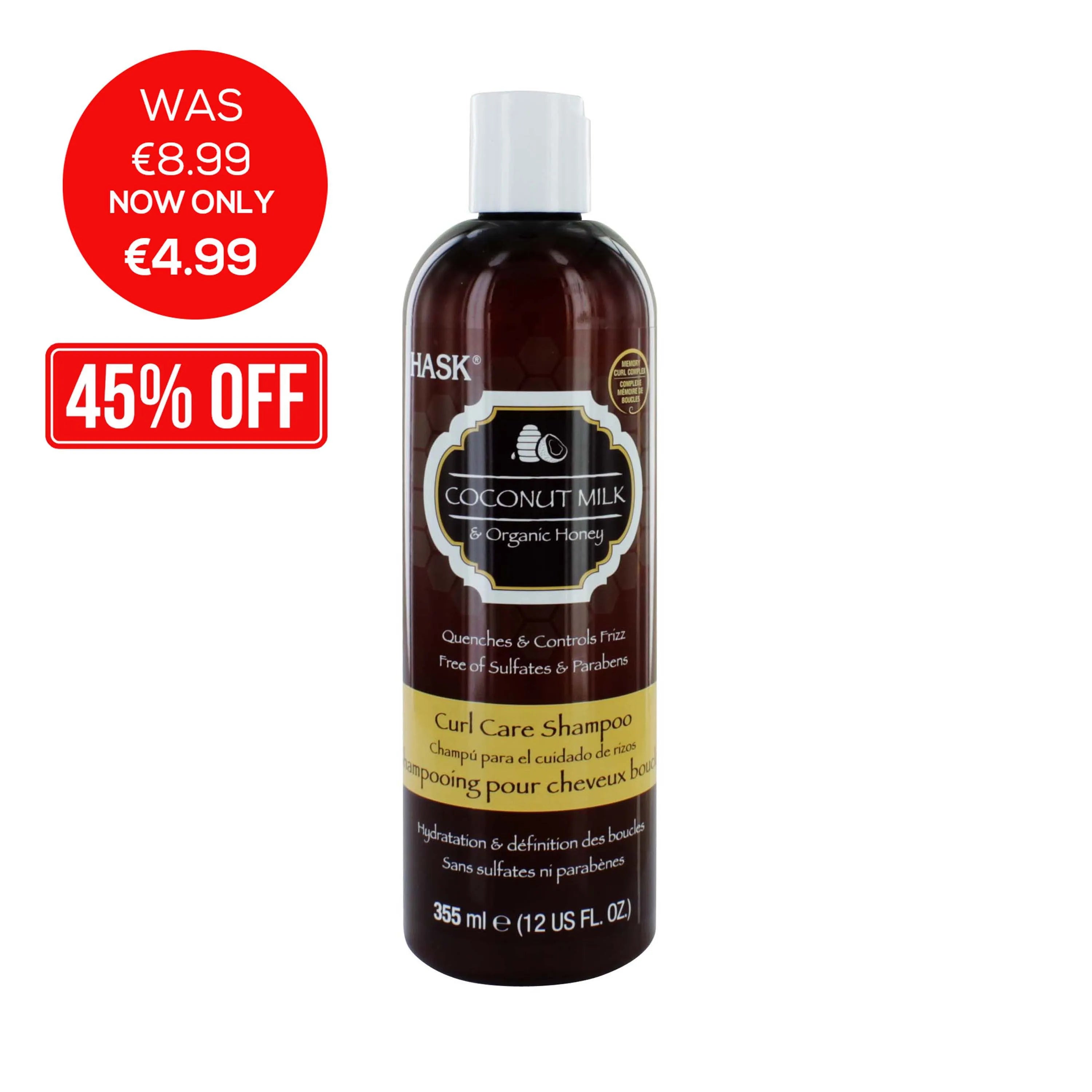 Hask Coconut Milk & Honey Shampoo 355ML (Pack of 4)