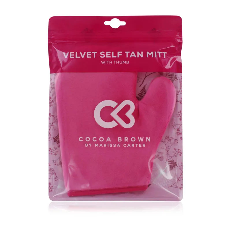 Cocoa Brown Thumb Tanning Mitt Velvet (Pack of 6)