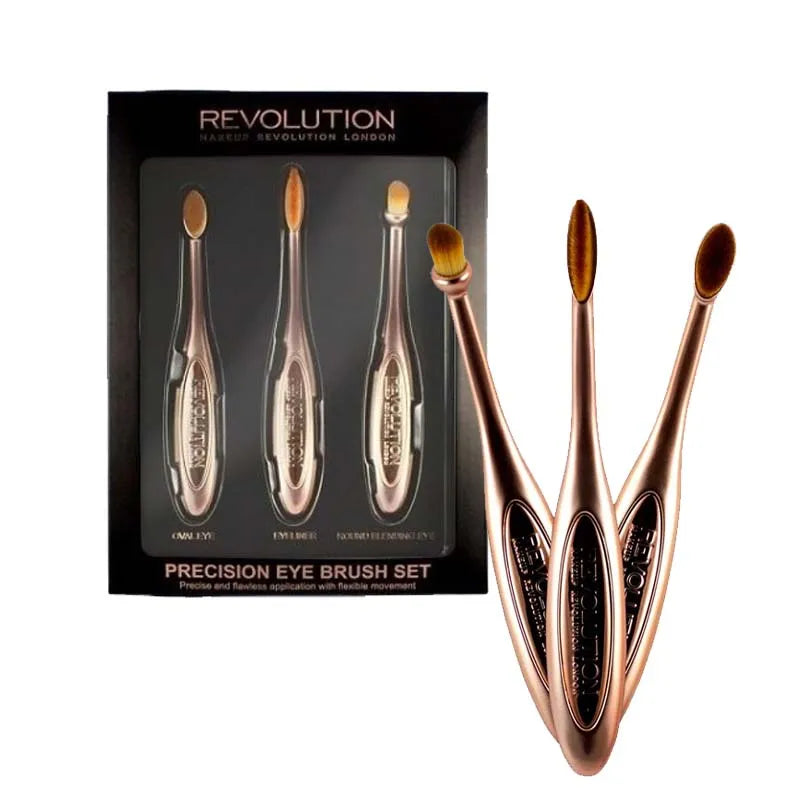 Revolution Precision 3Pce Eye Brush Set (Pack of 6)
