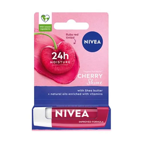 Nivea Cherry Shine Lip Balm 4.8G X12 (Pack of 12)