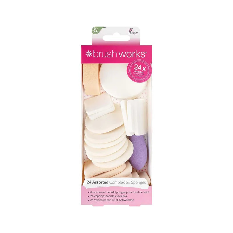 Brush Works Assorted Makeup Sponges 52 56 273 (Pack of 6)