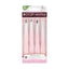 Brush Works Hd Combination Tweezer Set Pink/White (Pack of 6)