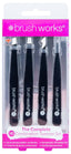 Brush Works Hd Combination Tweezer Set Black 52 56 039 (Pack of 6)