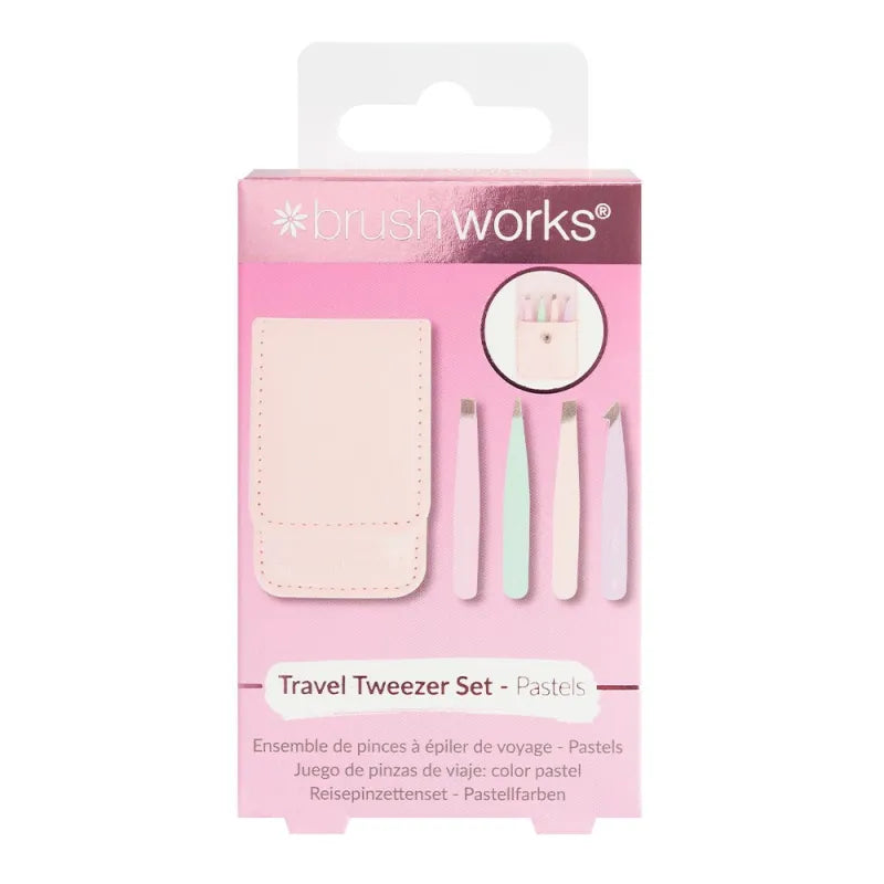 Brush Works Travel Tweezer Set 52 56 550 (Pack of 6)