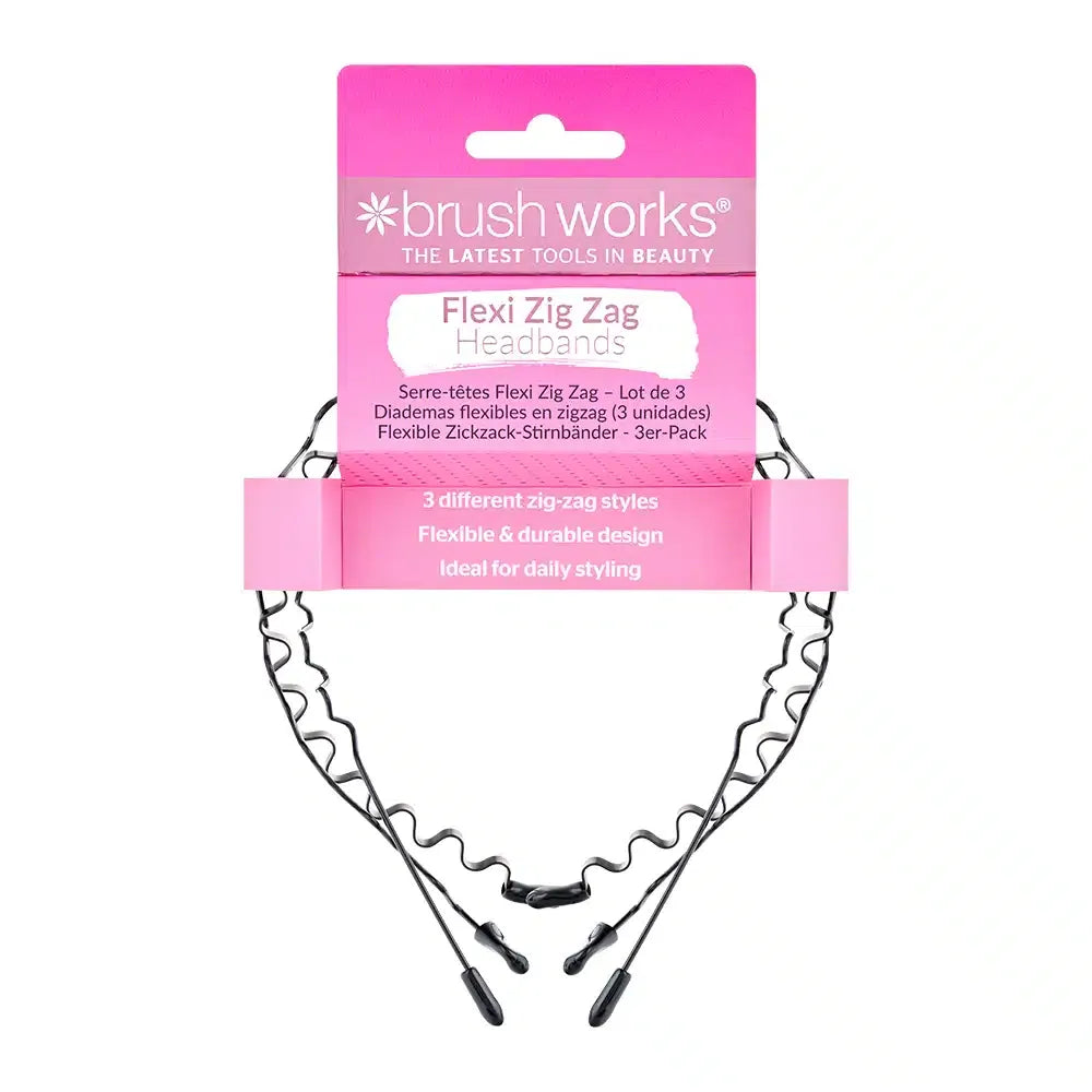 Brush Works Flexi Zig Zag 3PK H/Bands 52 56 603 (Pack of 6)