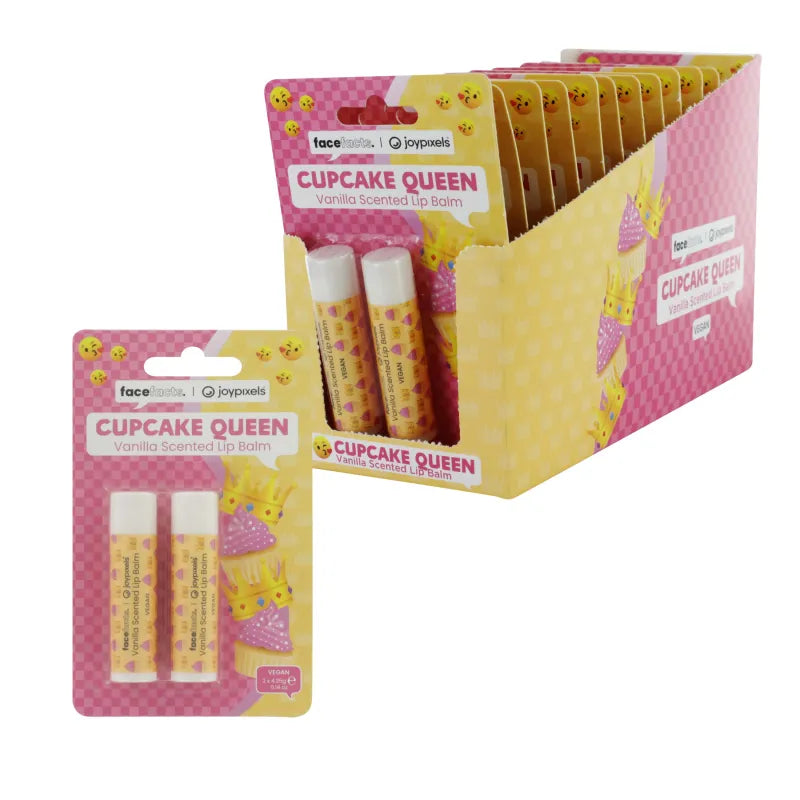 Cupcake Queen Vanilla Scented Lip Balm Twin Pack (Pack of 6)