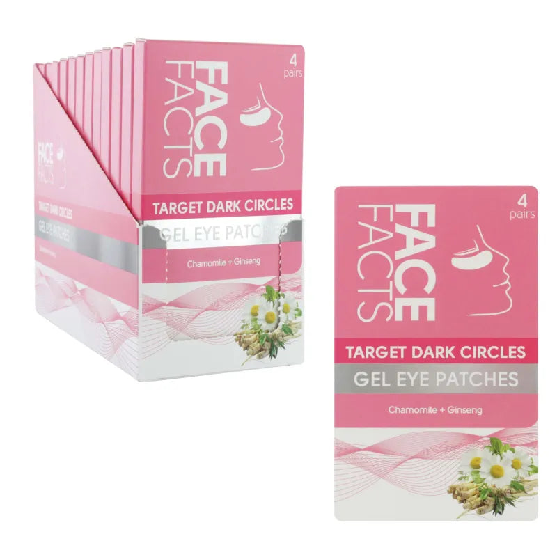 Face Facts Gel Eye Patches Target Dark Circles X 12 (Pack of 12)