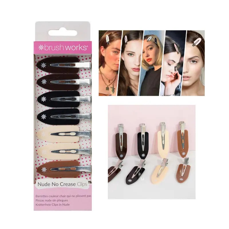 Brush Works No Crease Clips Nude 52 56 441 (Pack of 6)