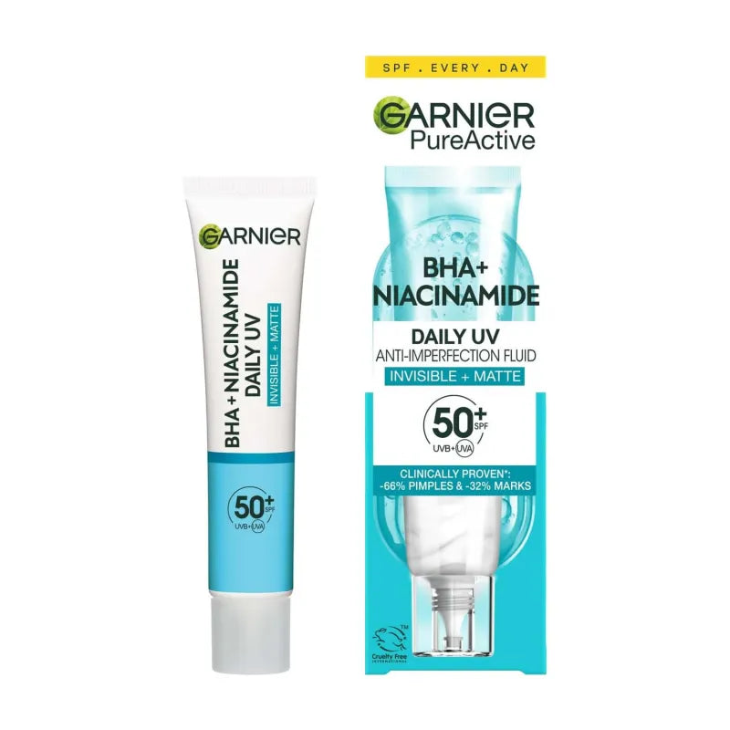 Garnier Skin Active Bha+ Niacinamid Anti Blemish Invisible+Matte 40ML (Pack of 6)