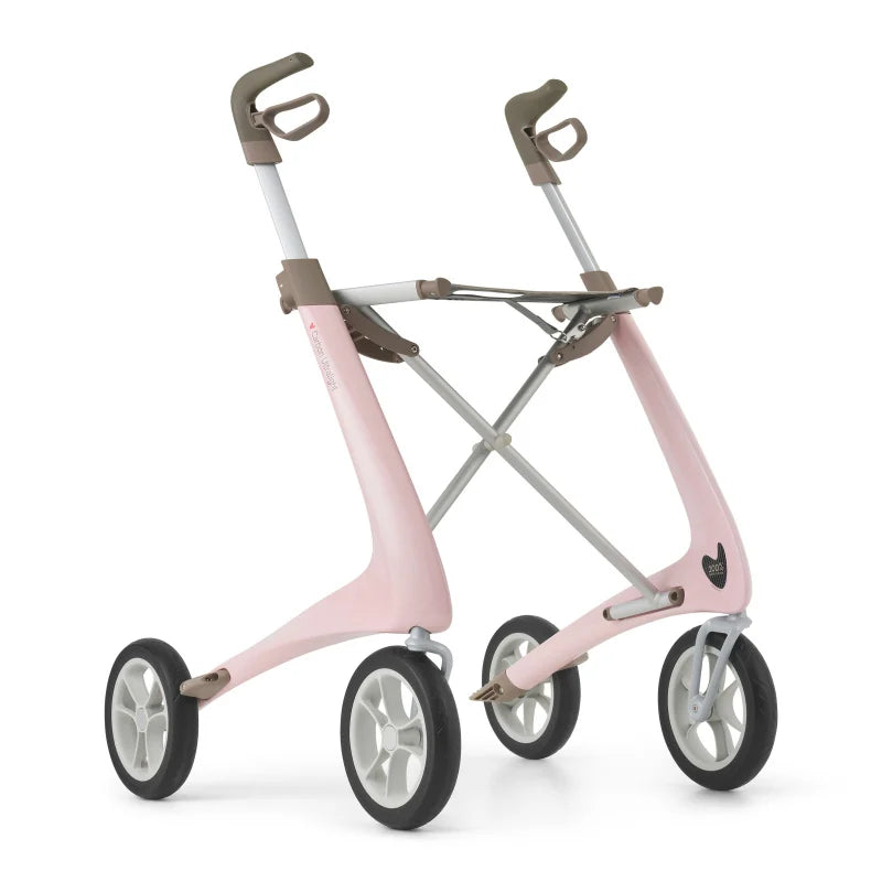 byACRE Carbon Ultralight Rollator in Pale Rose - Foldable Carbon Fibre Walker