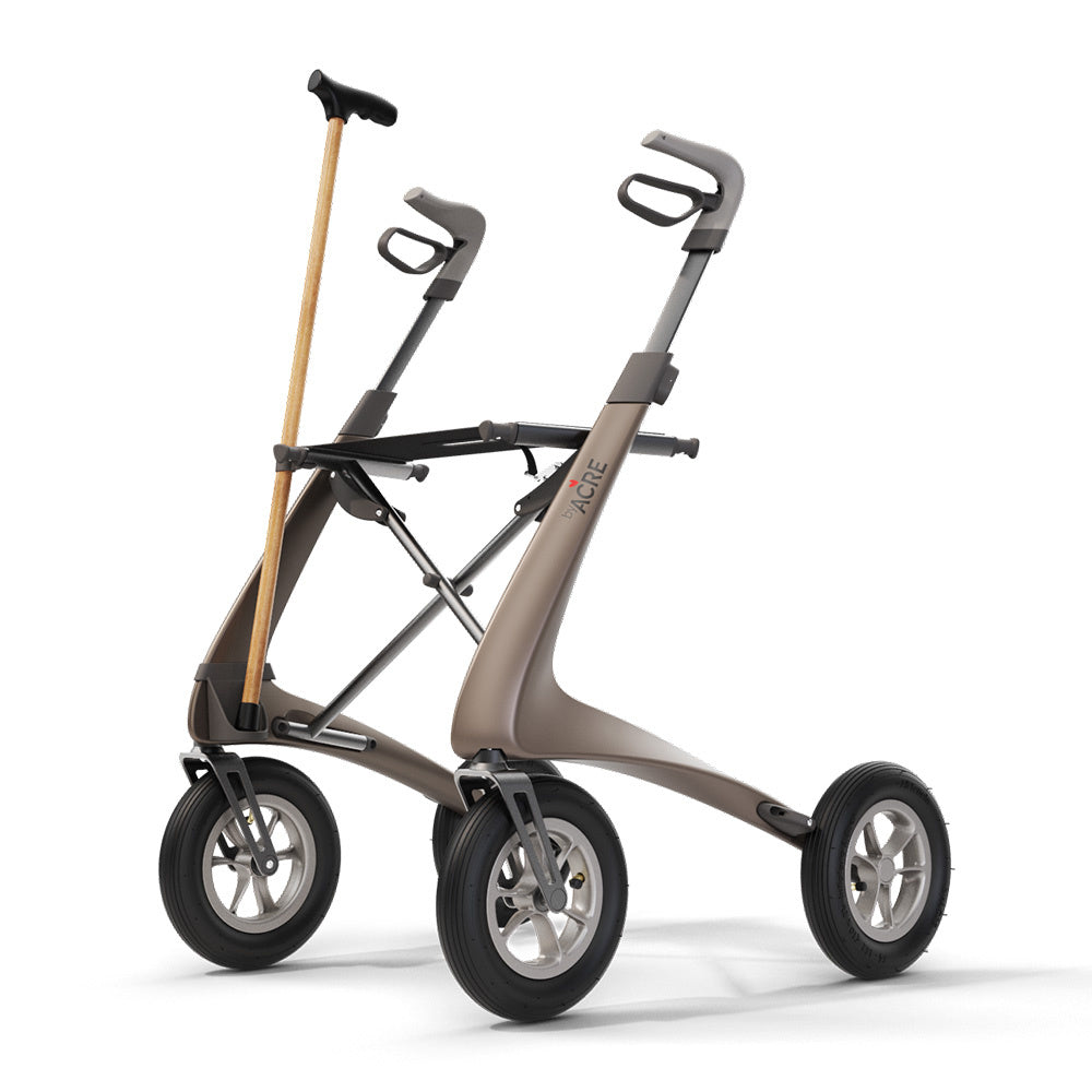 byACRE Carbon Overland Cane Holder Left - Rollator Walking Stick Holder