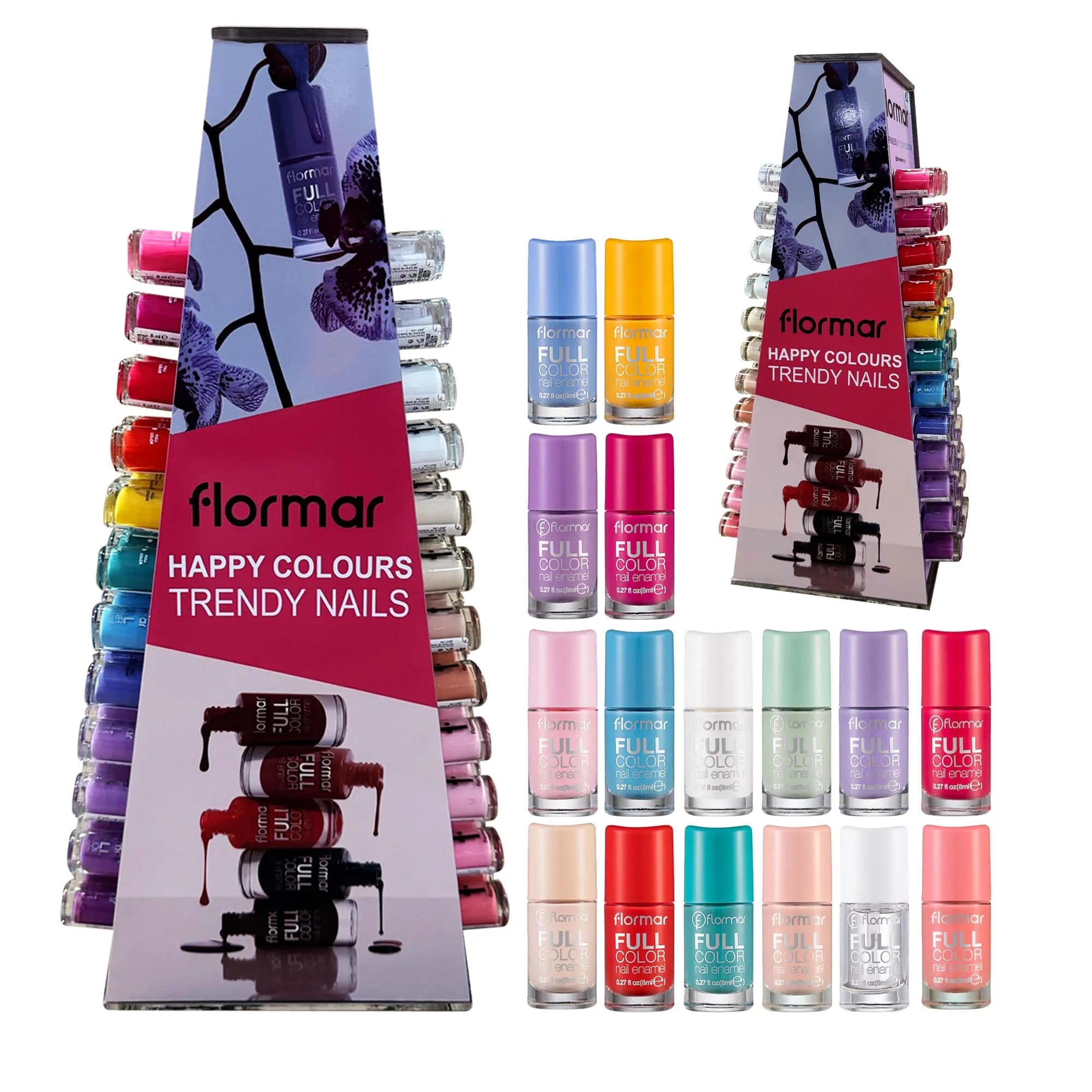 Flormar Spring/Summer Nail Enamel Stand CDU X 72
