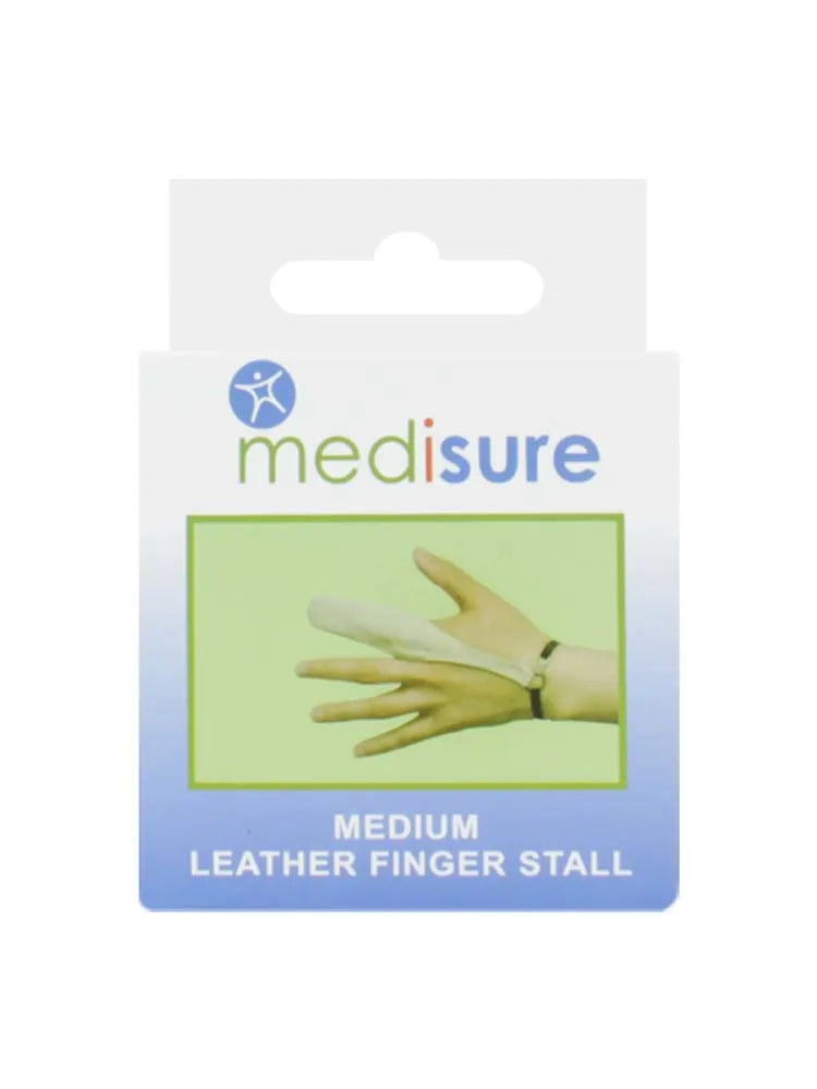Leather Finger Stall Medium Medisure Ms01620 (Pack of 6)