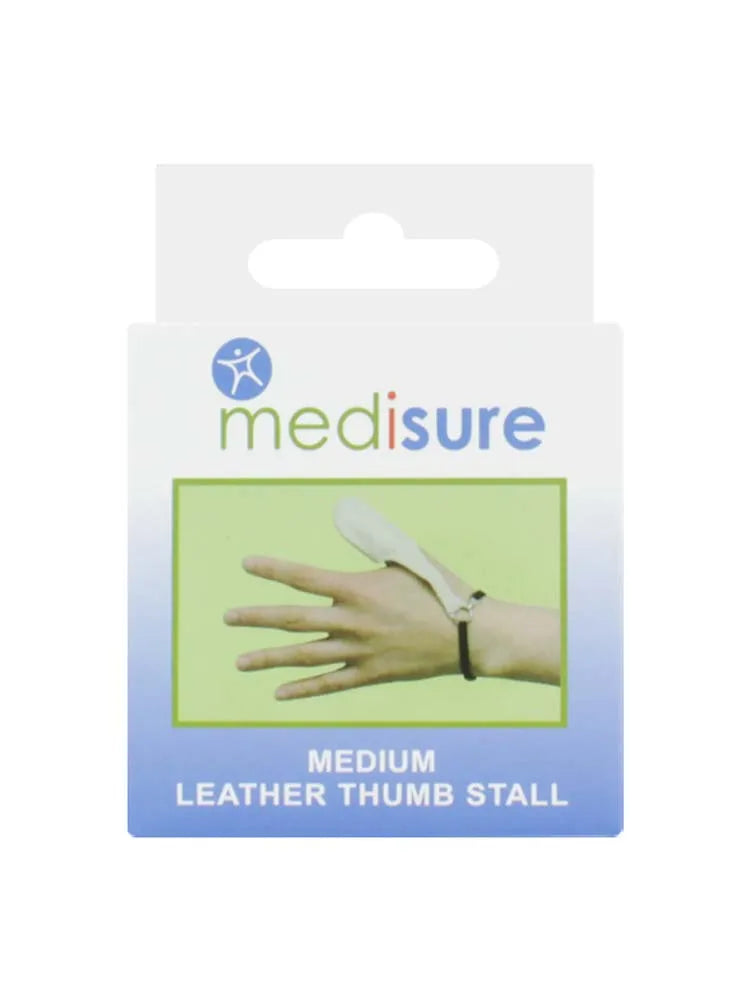 Leather Thumb Stalls Medium Medisure Ms01668 (Pack of 6)