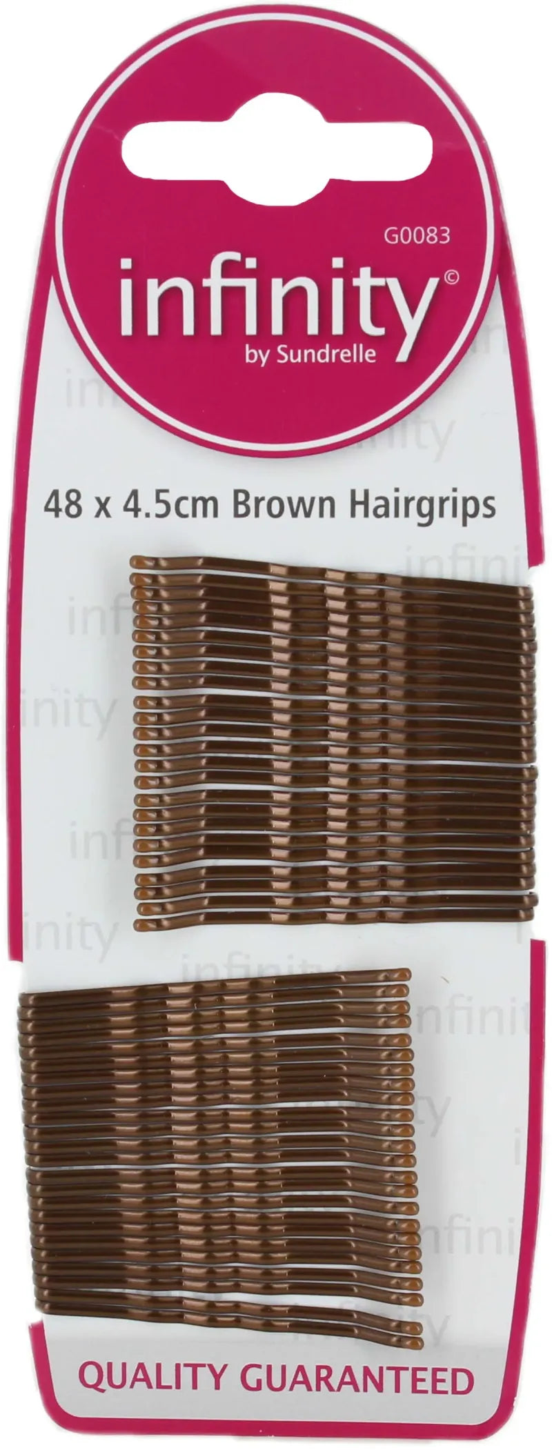 Infinity Brown Clips 48 On Card Std (Pack of 12)