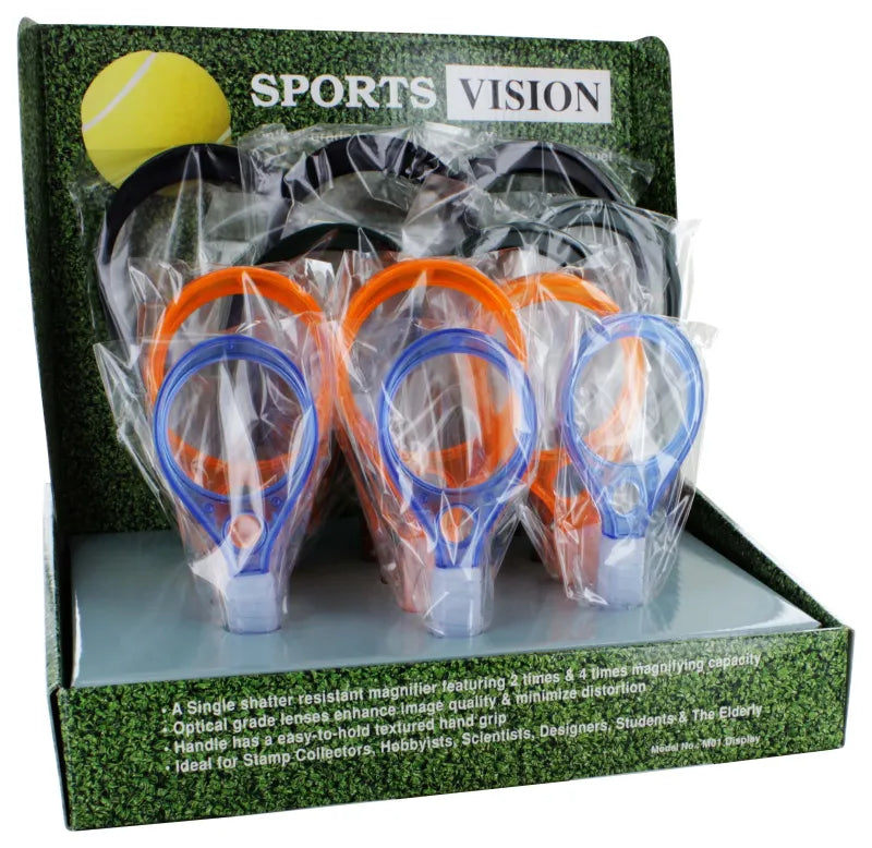 Magnifying Glass Disp Sports M01Rubd (Pack of 3)
