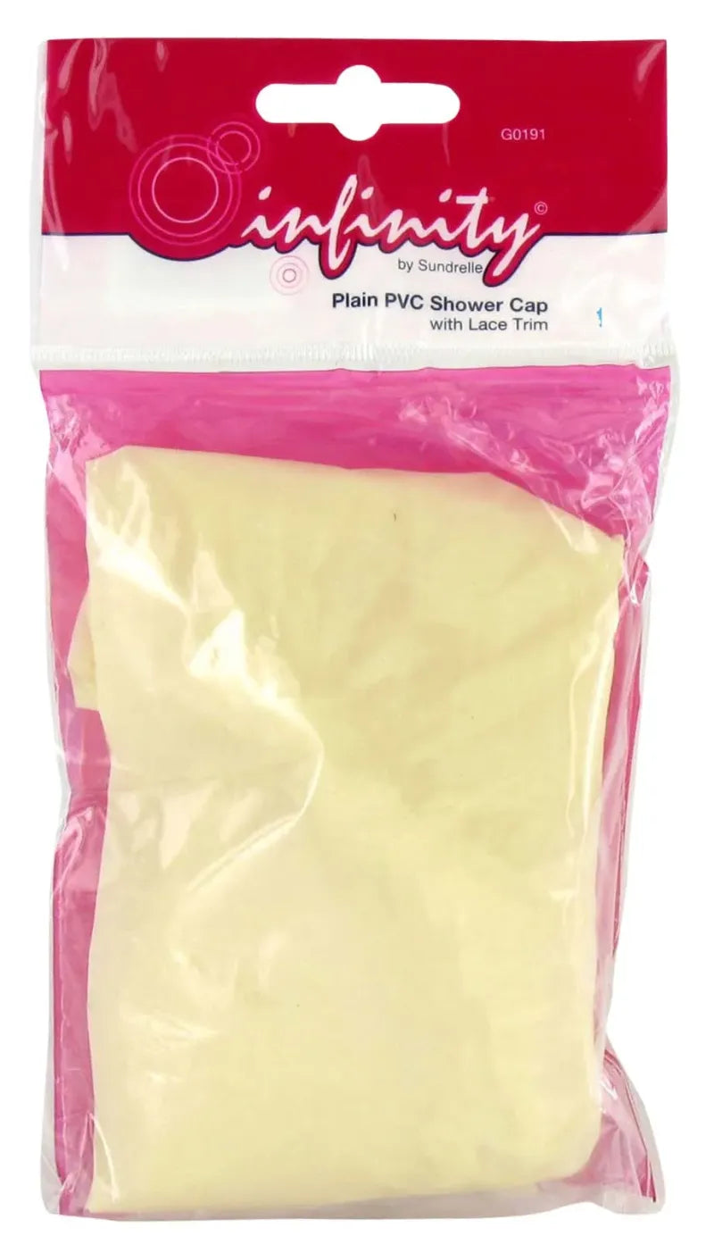 Infinity Plastic Shower Cap Lace (Pack of 6)