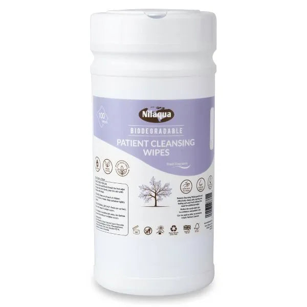 Nc8D100-6 Nilaqua Biodegradable Cleansing Wipes 100S (Pack of 6)