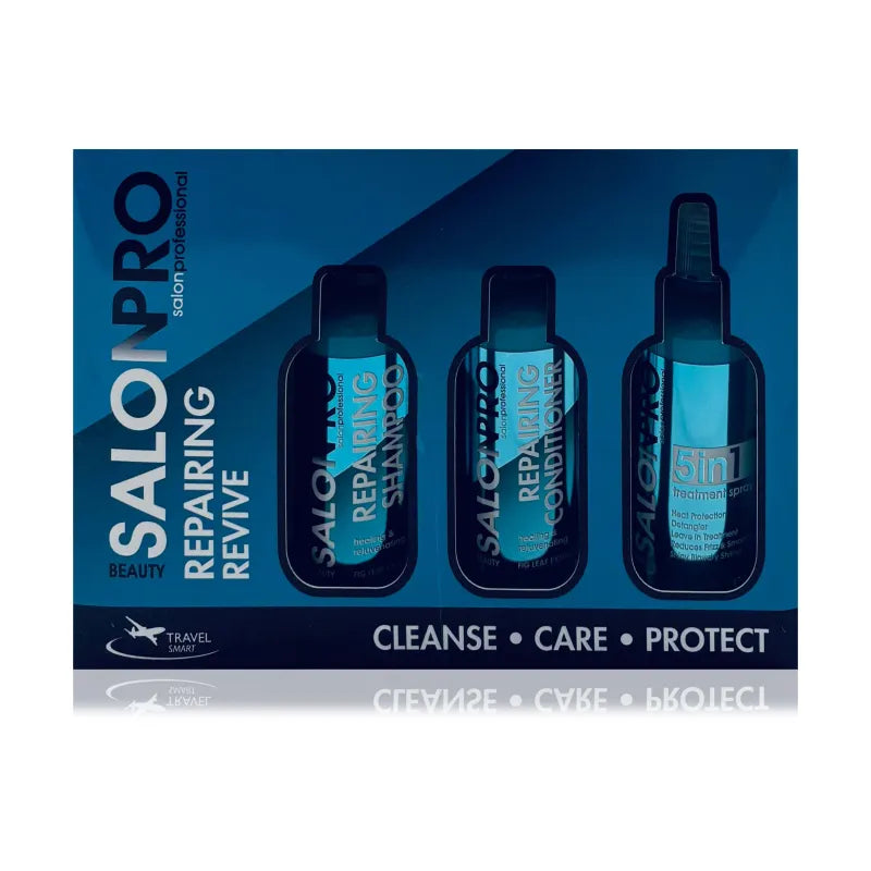 Salon Pro 3Pce Repairing Travel Set Blue (Pack of 6)