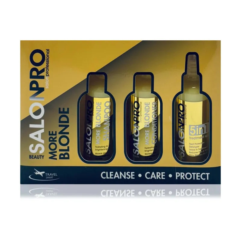 Salon Pro 3Pce More Blonde Travel Set Yellow (Pack of 6)