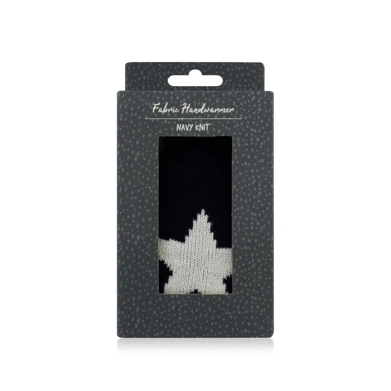 Fabric Handwarmers Boxed Navy Knit (Pack of 6)