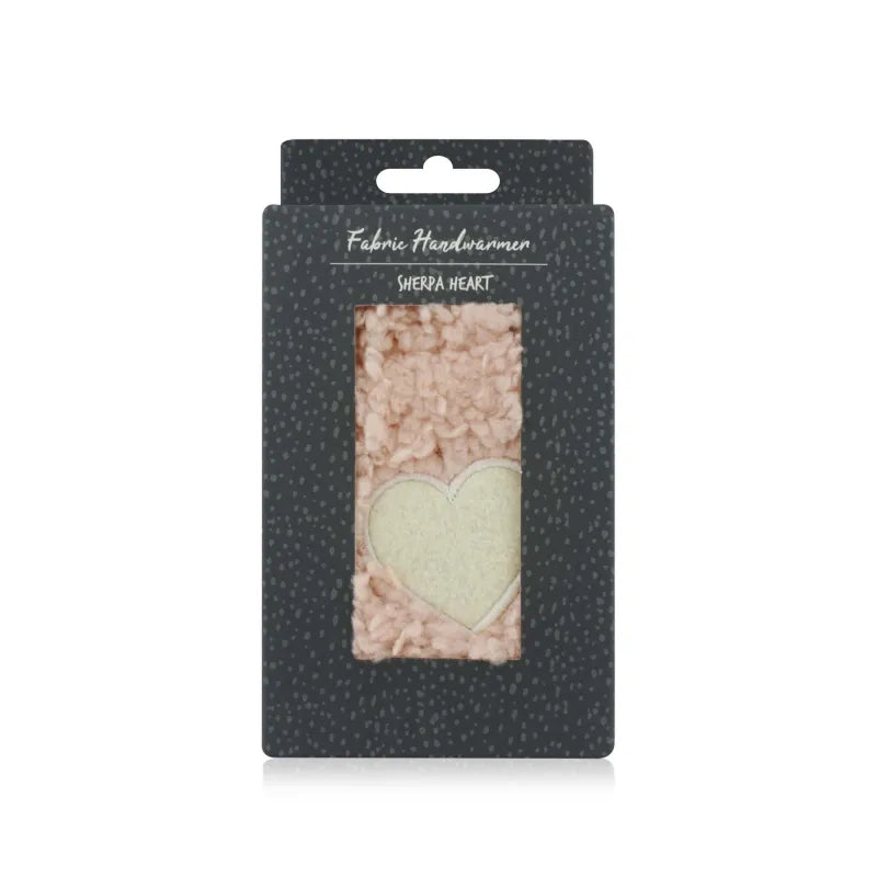 Fabric Handwarmers Boxed Sherpa Heart (Pack of 6)