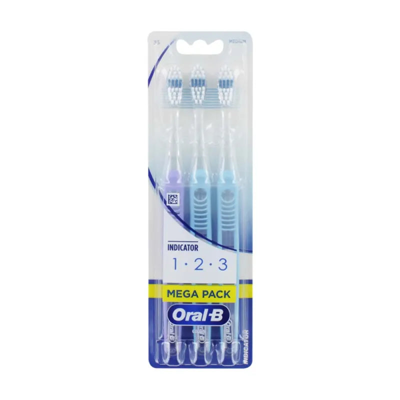 Oral B Trio Indicator 35 Medium Toothbrush X6 (Pack of 6)