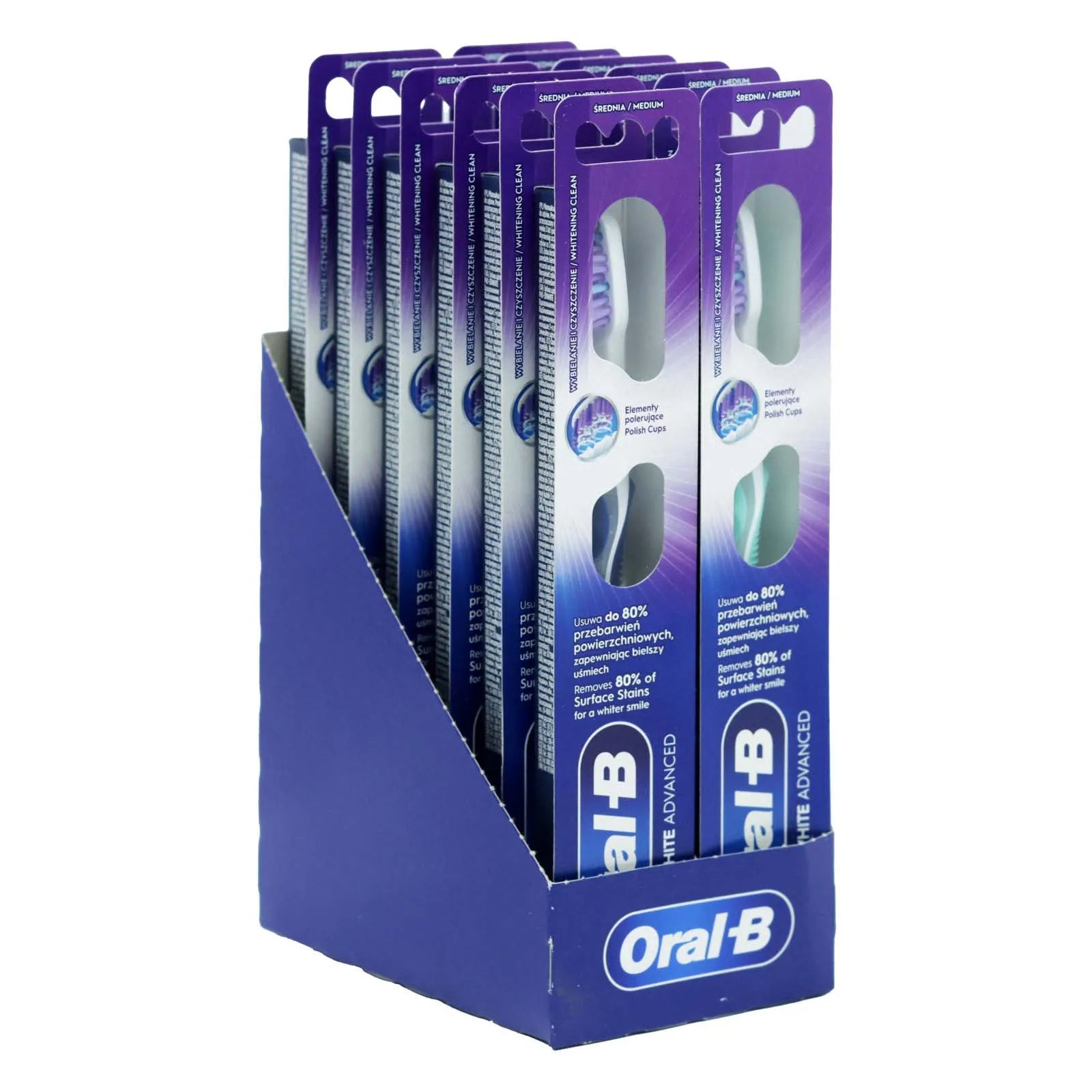 Oral B Pro 3D White Advanced T/Brush Medium X12 (Pack of 12)