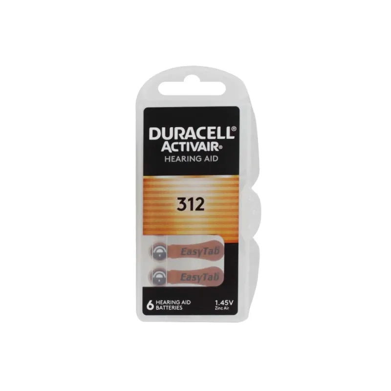 Duracell Hearing Aid 312 Batteries 6S (Pack of 10)