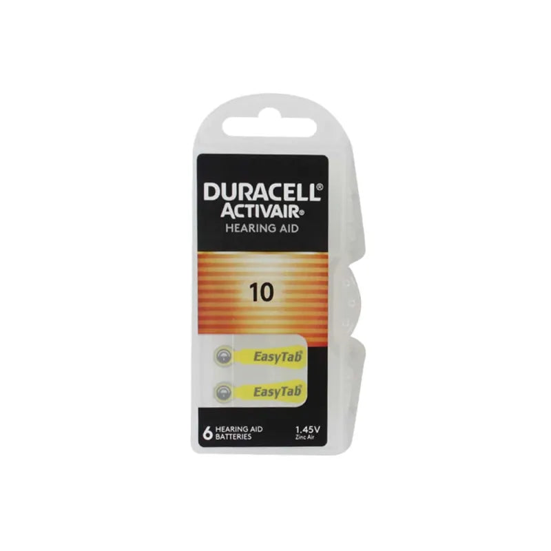 Duracell Hearing Aid 10 Batteries 6S (Pack of 10)