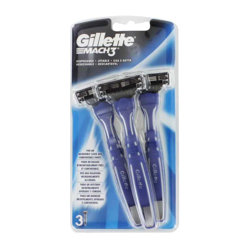 Gillette Mach 3 Disposable Razors 3S (Pack of 6)