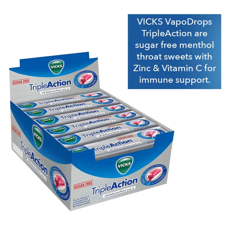 Vicks Drops Blackcurrantx24 (Pack of 24)