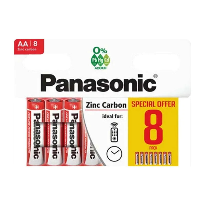 Panasonic Aa 8S Zinc Batteries (Pack of 12)