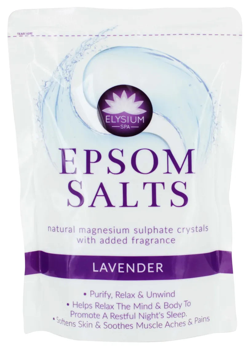 Elysium Spa Lavender Epsom Salts 450G Ely1001 (Pack of 6)