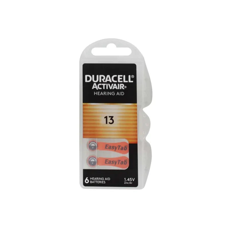 Duracell Hearing Aid 13 Batteries 6S (Pack of 10)