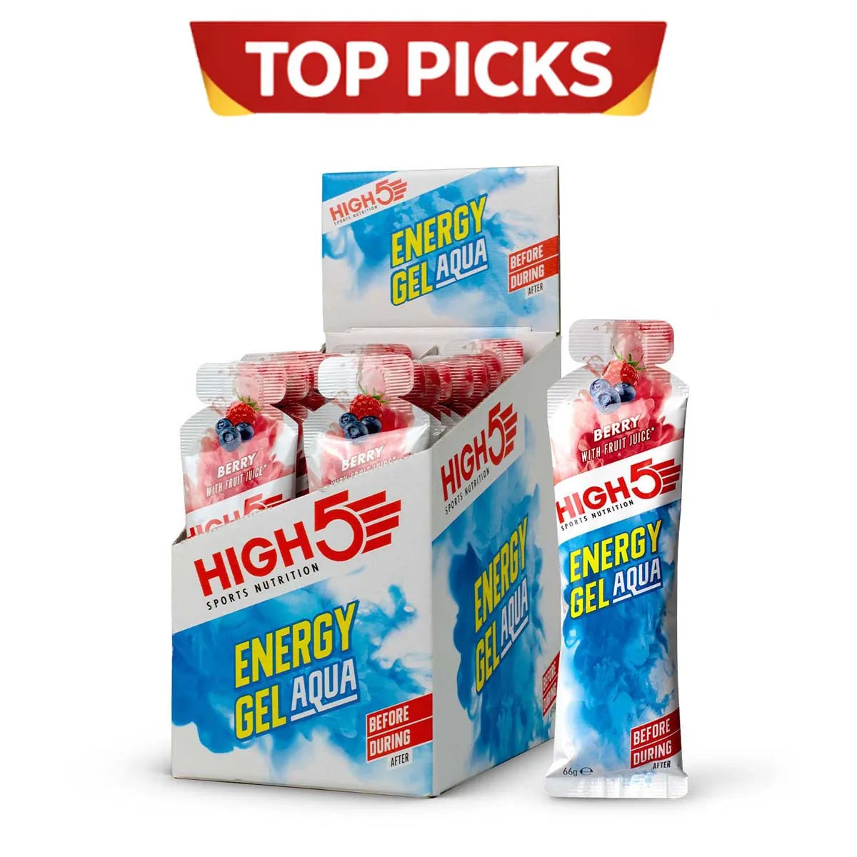 High 5 Energy Aqua Gel 66G Berry X20 (Pack of 20)