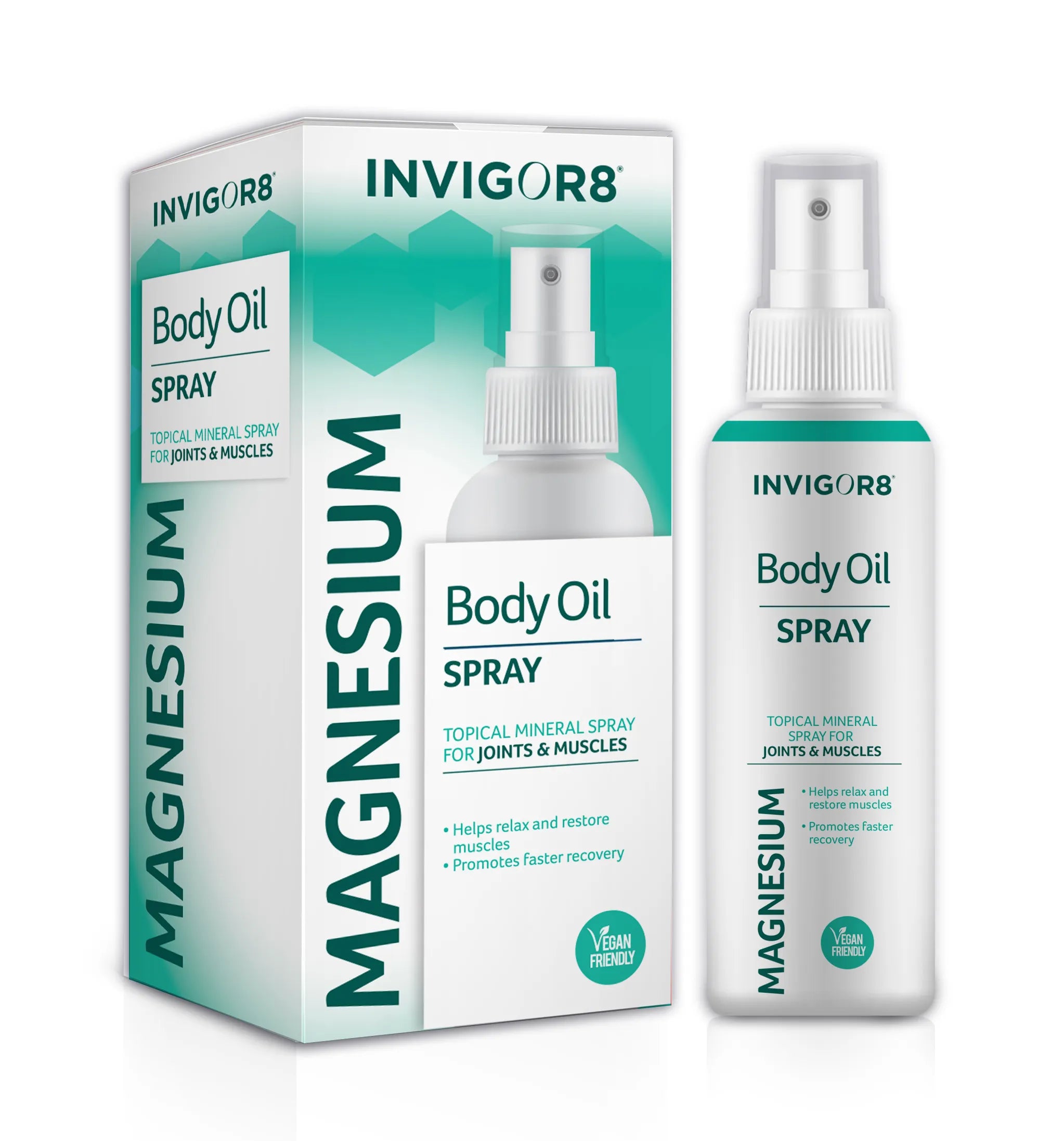 Invigor 8 Magnesium Body Oil Spray 100ML For Joints And Muscles (Pack of 6)