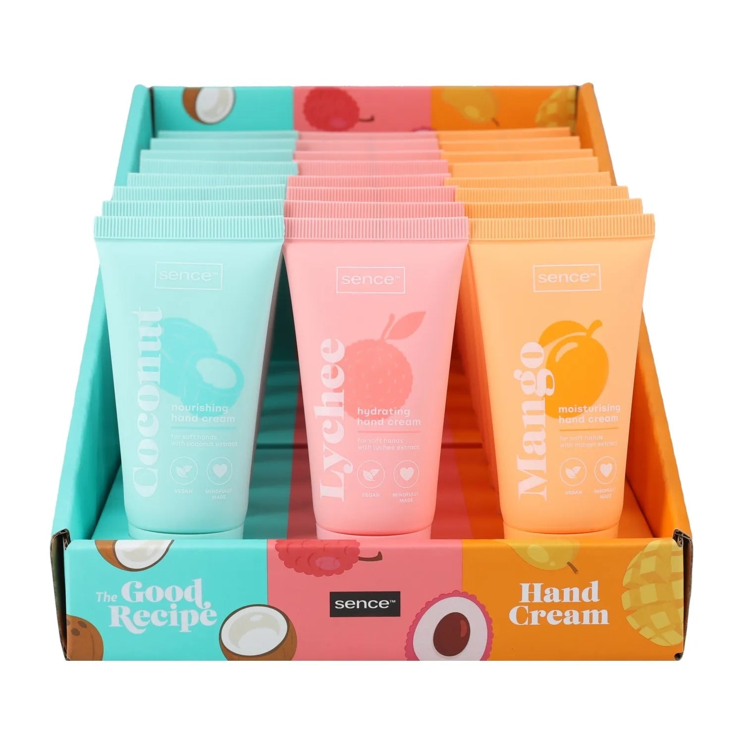 Sence The Good Receipt Hand Cream 50ML Mango/Coconut/Lychee X24 (Pack of 24)