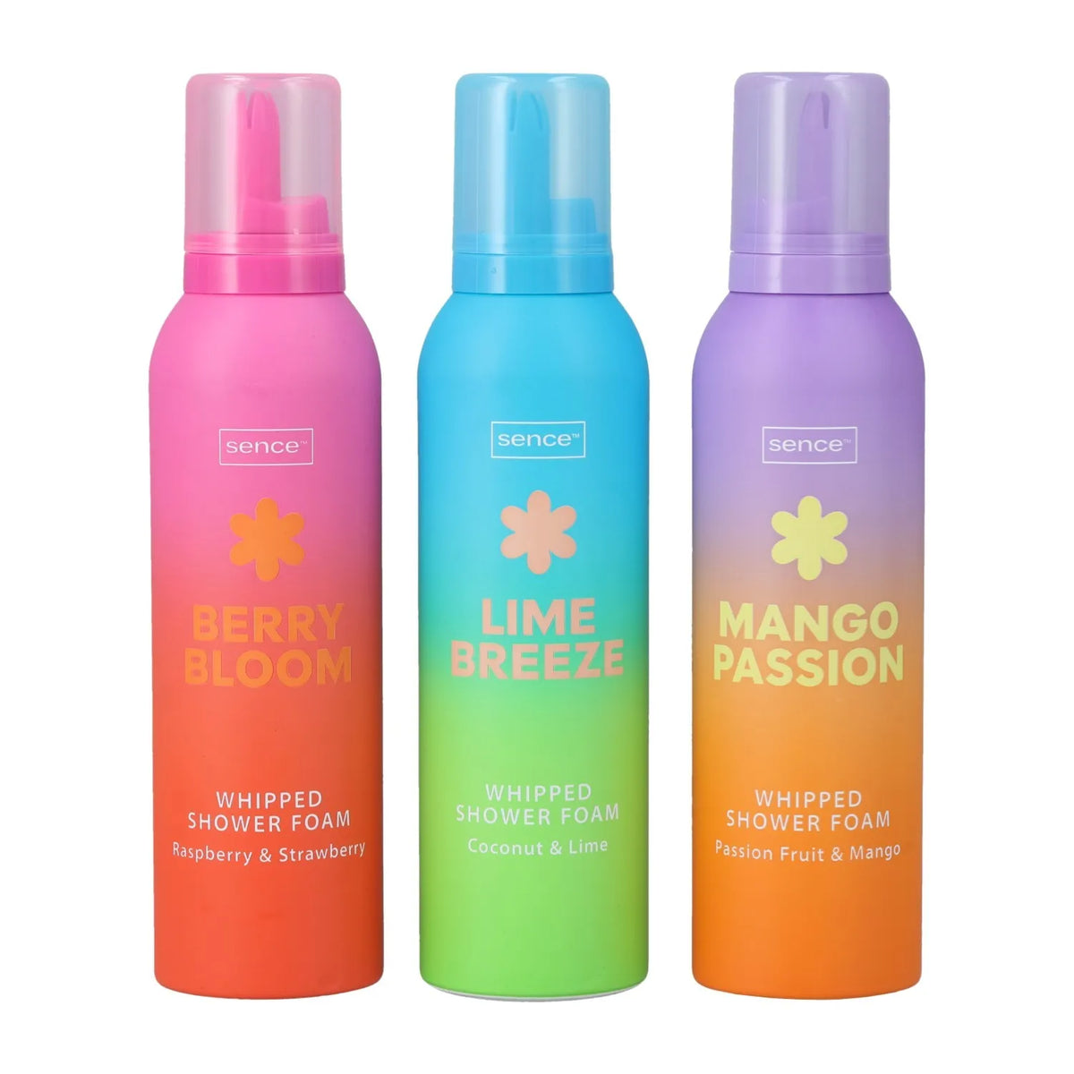 Sence Shower Foam Assorted 200ml Lime/Berry/Mango – shower gel