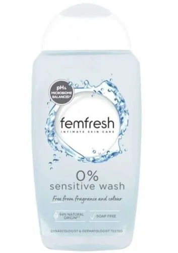 Femfresh 0% Senstive Wash 250ML (Pack of 6)