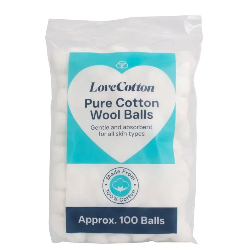 Love Cotton Wool Balls 100S (Pack of 12)