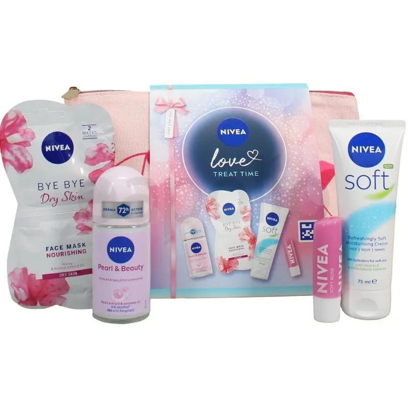 Nivea Love Treat Time 5Pce Bag Set (Pack of 6)