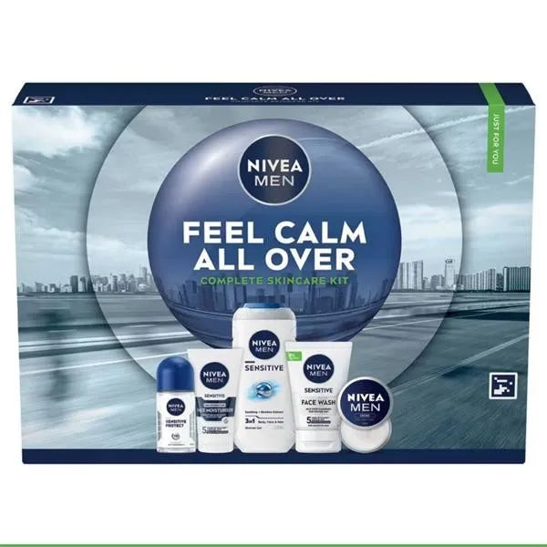 Nivea Feel Calm All Over Mens 5Pce Gift Set (Pack of 6)